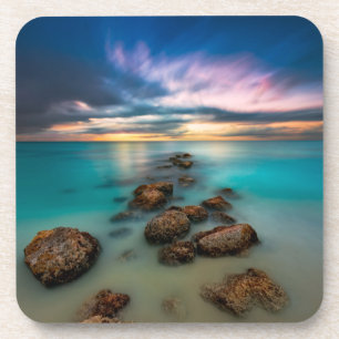 Posavasos Una puesta del sol hermosa sobre turcos y Caicos