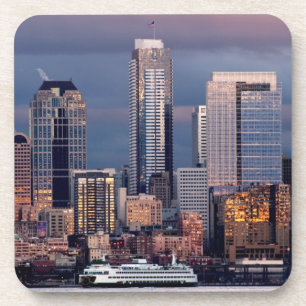 Posavasos Una puesta del sol hermosa y dramática vista del