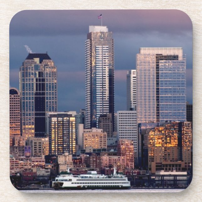 Posavasos Una puesta del sol hermosa y dramática vista del (Frente)