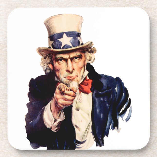 Posavasos Uncle Sam Apinting Finger (Frente)