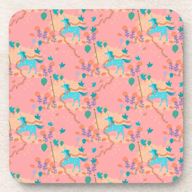 Posavasos Unicorn azul (Frente)
