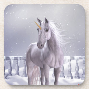 Posavasos Unicorn in the Snow
