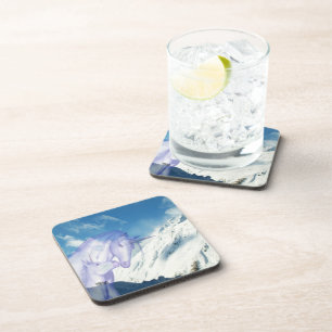Posavasos Unicornio de Montaña Nevada Pausa Suave
