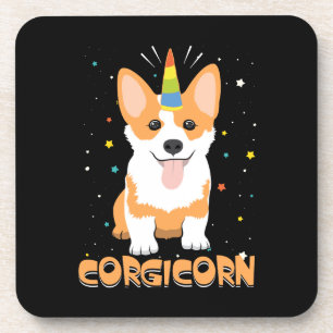 Posavasos Unicornio del Corgi - Corgicorn - dibujo animado