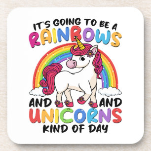 Posavasos Unicornio Lindo Arcoíris Divertido
