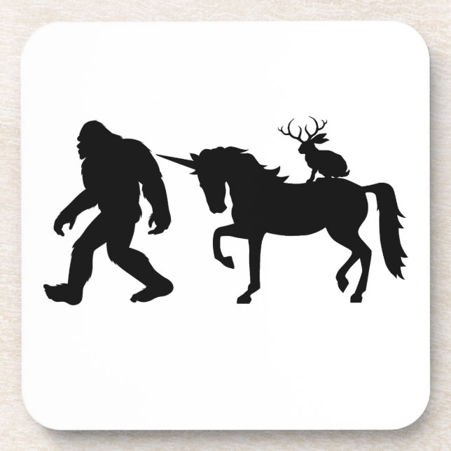Posavasos Unicornio, Pie Grande, Jackalope (Frente)