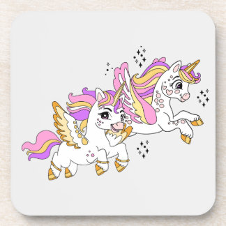 Posavasos Unicornios voladores lindos 