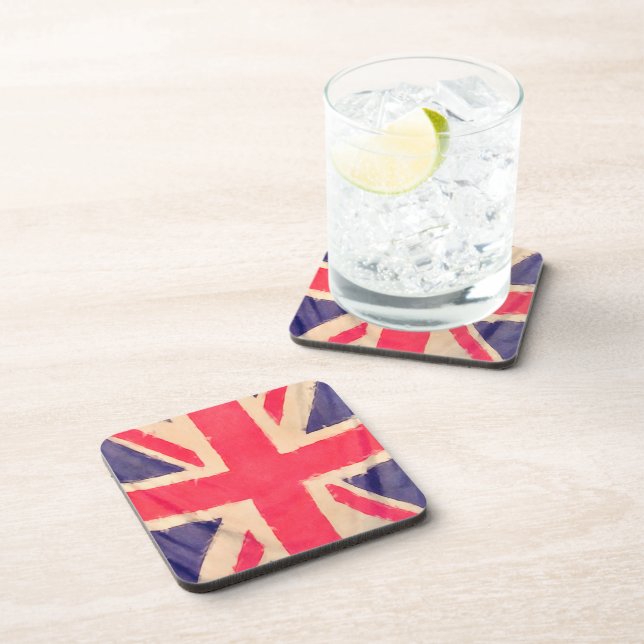 Posavasos UNION JACK FLAG grunge (Lado Derecho)