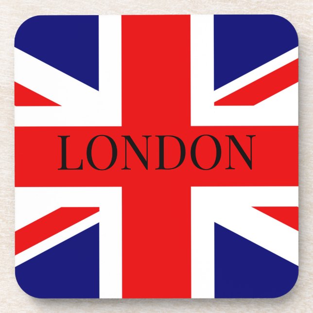 Posavasos Union Jack la bandera británica Londres (Frente)