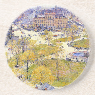 Posavasos Union Square en primavera por Frederick Childe Has