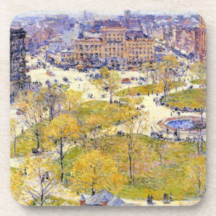 Posavasos Union Square en primavera por Frederick Childe Has