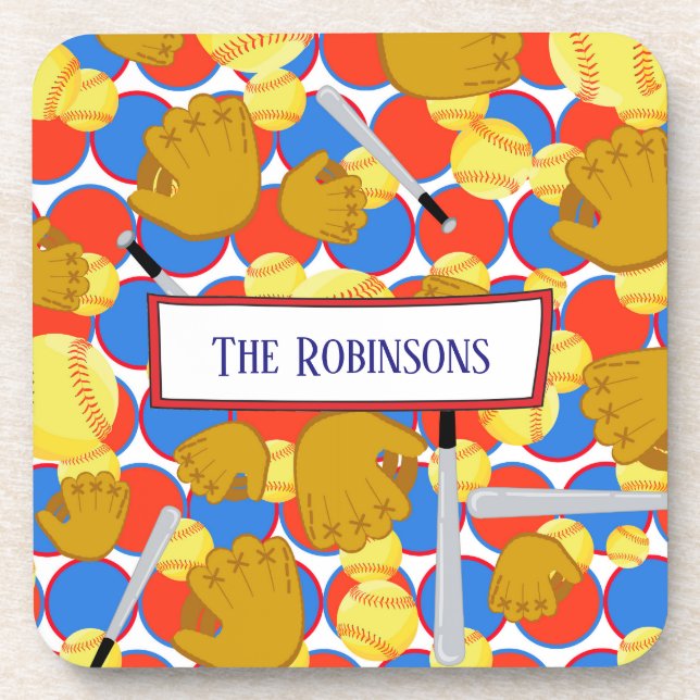 Posavasos Uno de los softball (Frente)