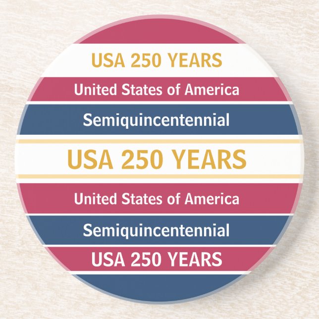 Posavasos USA 250 Years Semiquincentennial Patriotic Stripes (Frente)