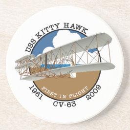 POSAVASOS USS KITTY HAWK CV-63 COASTER 1961-2009