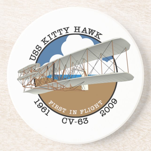 POSAVASOS USS KITTY HAWK CV-63 COASTER 1961-2009 (Frente)