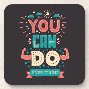 Posavasos Usted puede hacer todo colorido