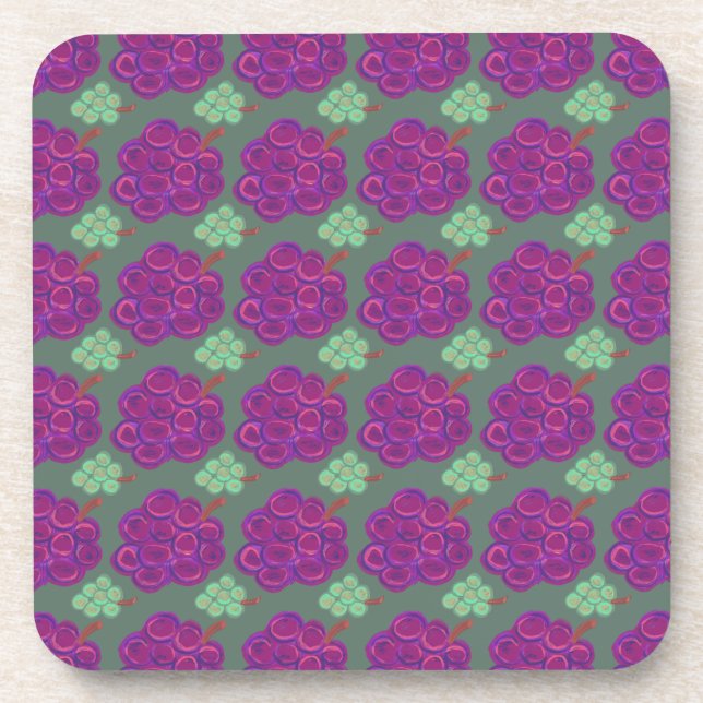Posavasos Uvas Moradas y Verdes (Frente)
