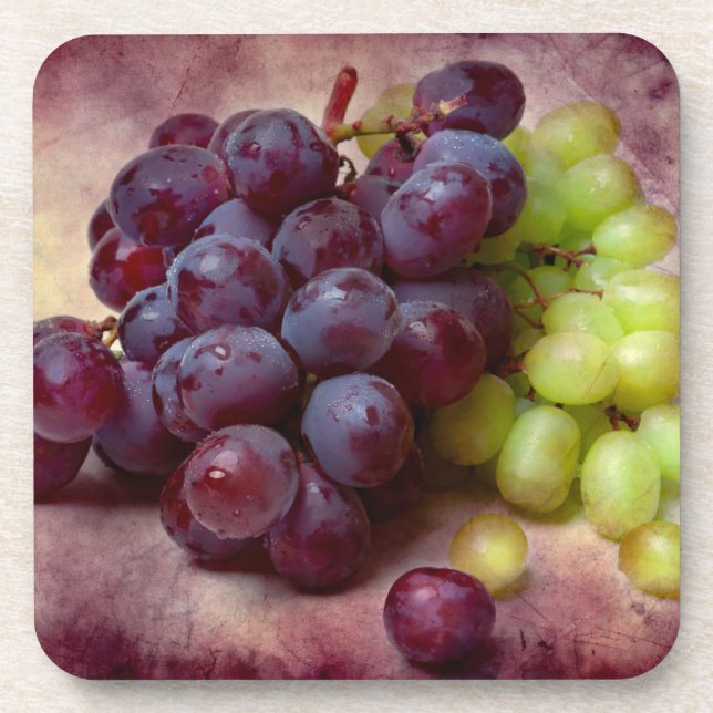 Posavasos Uvas Rojas Y Verdes (Frente)