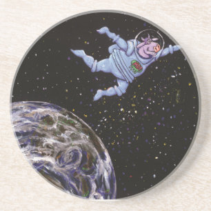 Posavasos Vaca del espacio sobre la tierra
