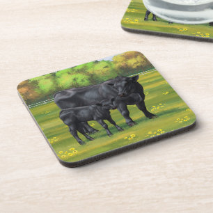 Posavasos Vaca negra de ángulos y ternera en salsa de verano