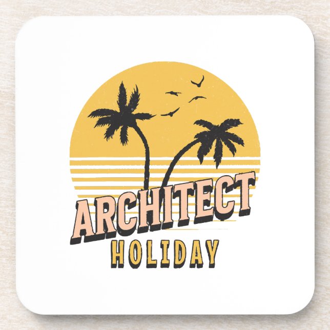 Posavasos Vacaciones de Arquitecto (Frente)