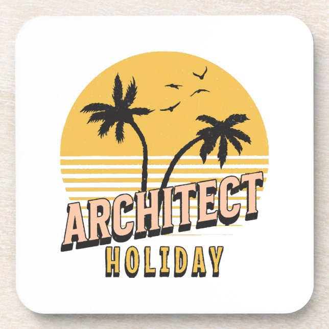 Posavasos Vacaciones de Arquitecto  (Frente)
