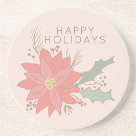 Posavasos Vacaciones de Poinsettia y pulverizadores