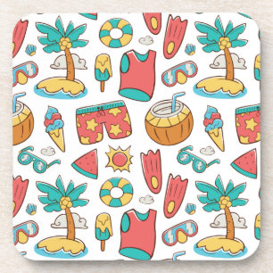 Posavasos vacaciones de verano divertidas