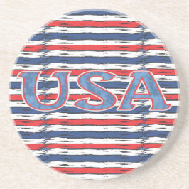 Posavasos Vacaciones de verano patrióticas de la familia ame