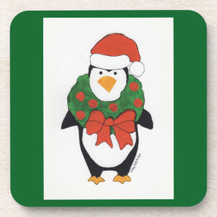Posavasos Vacaciones en pingüino - Arte infantil para la CHO