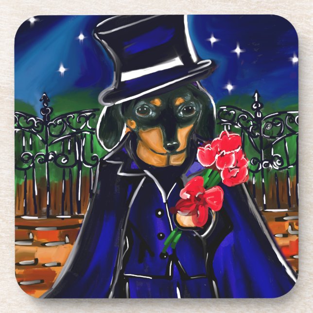 POSAVASOS VALENTINE DACHSHUND (Frente)