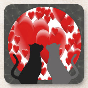 Posavasos Valentine Kitties