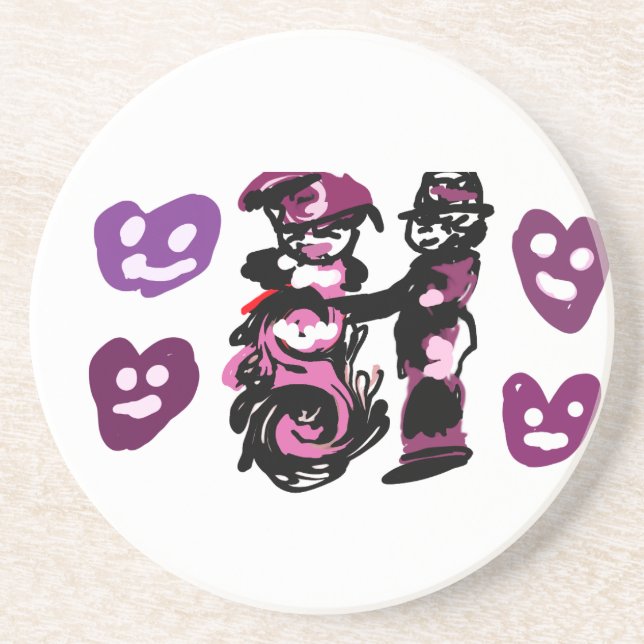 Posavasos valentine's day purple love  (Frente)