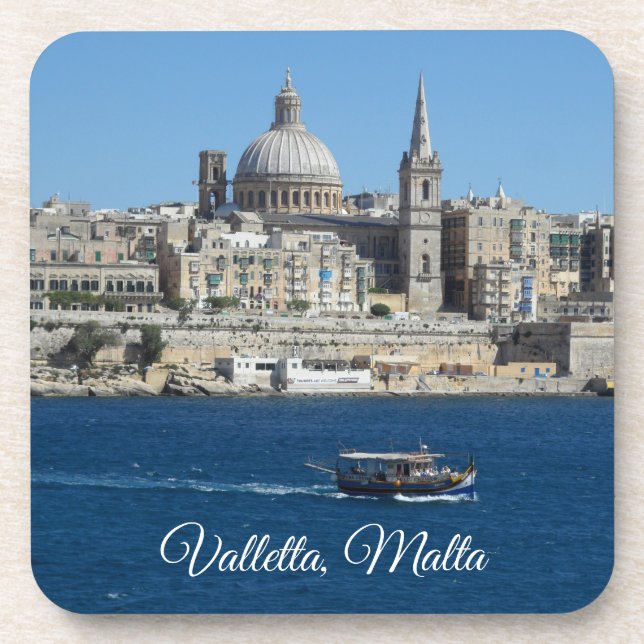 Posavasos Valletta, capital de Malta, recuerdo de la isla de (Frente)