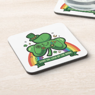 Posavasos ¡Vamos! Suerte irlandesa   Juego del Día de San Pa