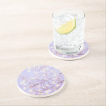Posavasos Van Gogh Almond Blossoms LavenderSandstone Coaster<br><div class="desc">Flores de almendras de Vincent Van Gogh alteración del color copyright 2Sweet4wordsDiseños/ PureVintage Love Consiga la belleza de la querida Florencia de Almendros de Van Gogh en los colores que concuerdan con su casa.</div>