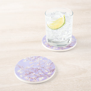 Posavasos Van Gogh Almond Blossoms LavenderSandstone Coaster