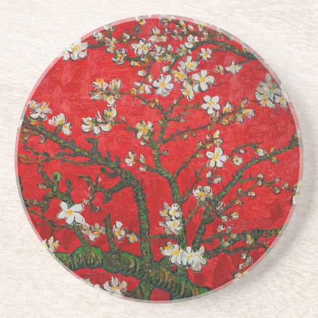 Posavasos Van Gogh Almond Blossoms Red (Frente)