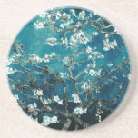 Posavasos Van Gogh Almond Blossoms : Verde azulado oscuro<br><div class="desc">"Proteja sus superficies con estilo" Elija papel desechable o gallos de piedra duraderos adornados con flores de almendras de Van Gogh. Las dos añaden un toque artístico a las mesas bajas y a las reuniones por igual. Astras con flores de almendras, accesorio de bebida Van Gogh, protector de mesa inspirado...</div>