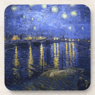 Posavasos Van Gogh: Noche estrellada sobre el Ródano