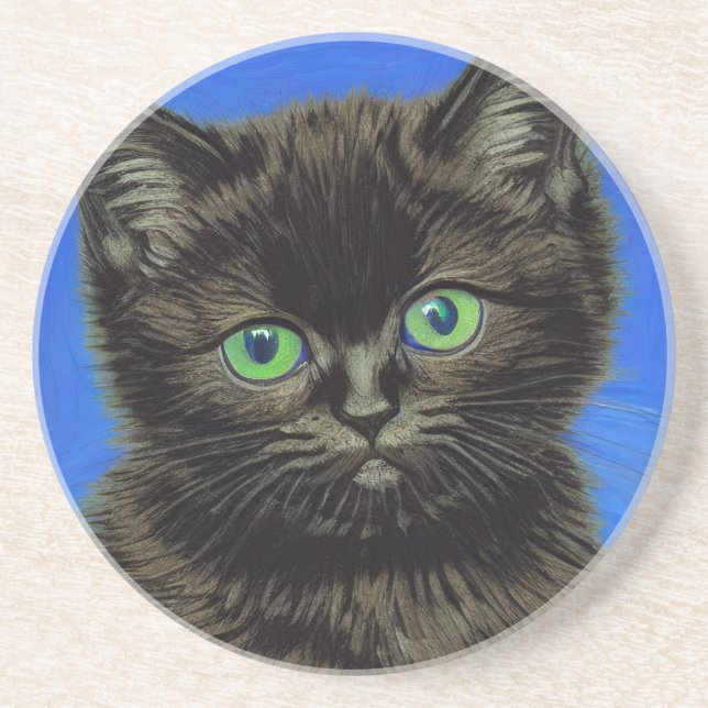 Posavasos Van Gogh Style Black Kitten (Frente)