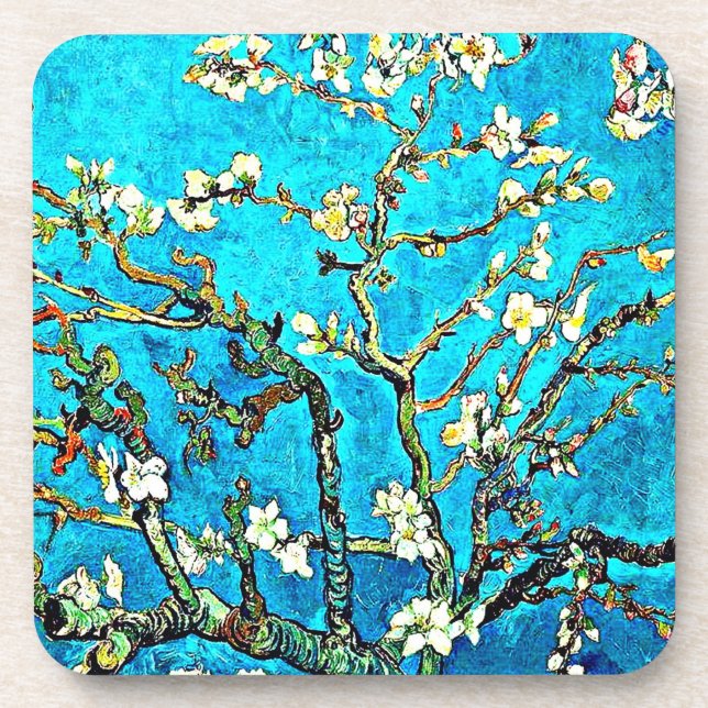 Posavasos Van Gogh - Sucursales con flores de almendra (Frente)
