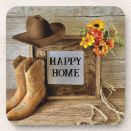 Posavasos Vaquera de Casa Feliz al Estilo Vaquero Con Botas 