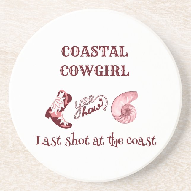 Posavasos vaquera rosada (Frente)