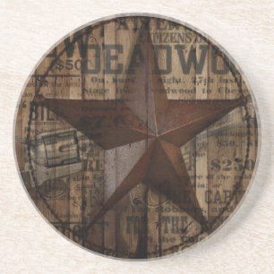 Posavasos vaquero salvaje primitivo de la estrella de Tejas