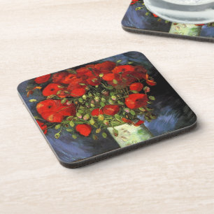 Posavasos Vase con los pipetas rojos de Vincent van Gogh