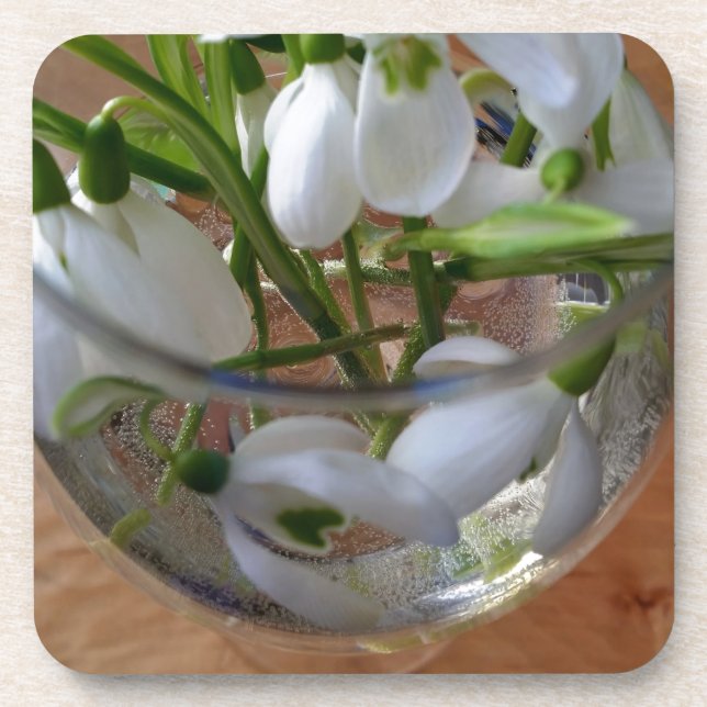 Posavasos vaso de gotas de nieve (Frente)