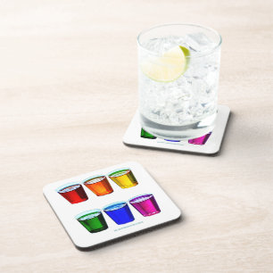 Posavasos Vasos de chupito de SlipperyJoe's seis tazas dispu