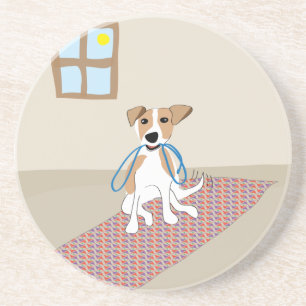 Posavasos Vaya para un perro del paseo - pata de la