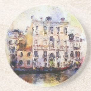 Posavasos Ve od Venecia hecha en acuarela artística